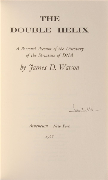 James Watson, Signed The Double Helix
