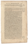 Early American printing by Benjamin Franklin from History of the People Called Quakers by William Sewel. 