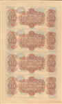 New Orleans Canal & Banking Compy- 3 Uncut Sheets of $10, $20, $100