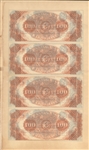 New Orleans Canal & Banking Compy- 3 Uncut Sheets of $10, $20, $100