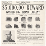 20 Wanted for Murder, Larceny, Robbery from the 1920s. 