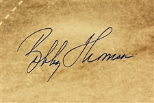 Bobby Thompson Signed Photo taken after Shot Heard 'Round the World to win 1951 NL Pennant