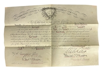 Very Rare 7th Calvary Military Appointment Signed by Marcus Reno and William W. Cooke 