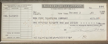 Marilyn Monroe Signed Check framed and matted exquisitely with a Beautiful Photo