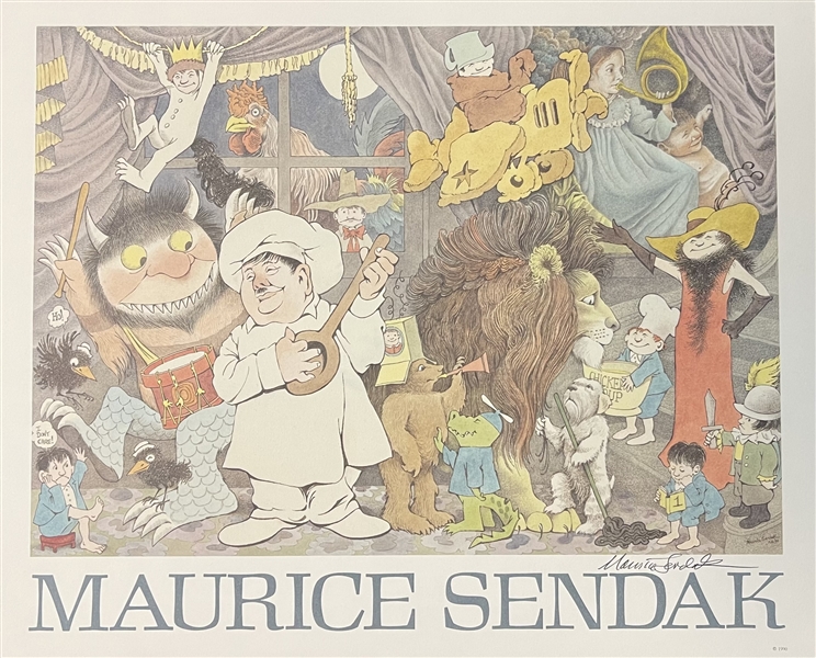 Maurice Sendak Signed Promotional Poster