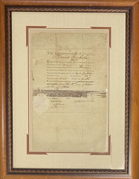 James Monroe Signed  Appointment