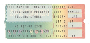 Original and Rare Ticket Stubs from the Great Rock bands of all time from Bob Dylan, Queen, Pink Floyd, The Who, Grateful Dead, Rolling Stones, Springsteen..
