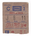 Original and Rare Ticket Stubs from the Great Rock bands of all time from Bob Dylan, Queen, Pink Floyd, The Who, Grateful Dead, Rolling Stones, Springsteen..