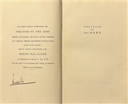 H. L. Mencken Signed Copy of "Treatise on the Gods"