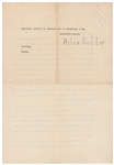 Helen Keller Typed Letter Signed to President Franklin D. Roosevelt , Fantatic Content