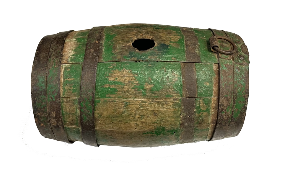 Revolutionary War Powder Keg with Original Paint -Circa 1778