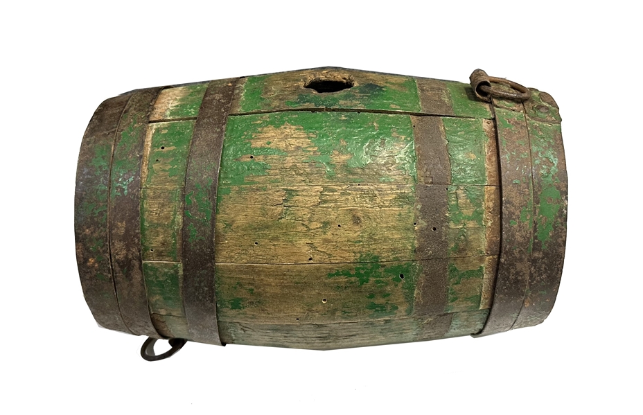 Revolutionary War Powder Keg with Original Paint -Circa 1778