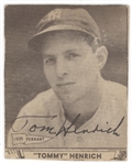 Tommy Henrich 1940 Play Ball Signed Card