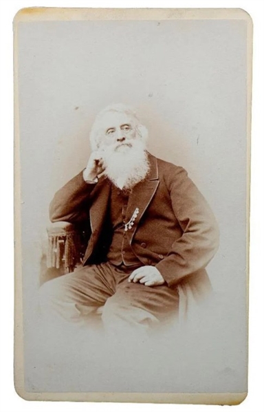 Samuel Morse Carte-de-Visite, Signed.