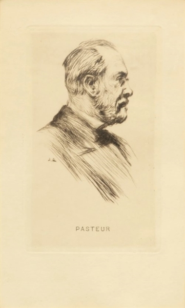 Louis Pasteur, Autographed Note related to his experiments on rabies, on rabbits and dogs!