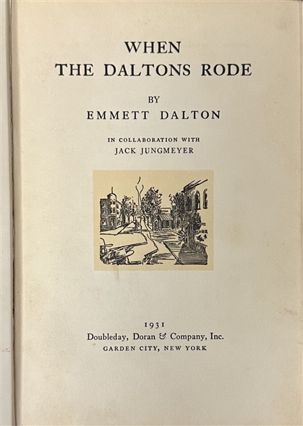 Emmett Dalton First Edition Autobiography & Autograph