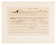 Hector Berlioz Autograph Musical Quotation Signed