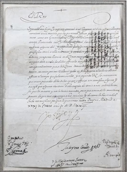 Rare 1573 King of Spain Philip ll Signed Document