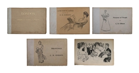 Charles Dana Gibson Set of 4 Books Incl. Signed Book & Art