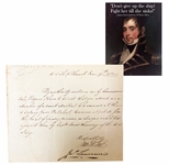 Rarest Naval Autograph  James Lawrence “Don’t give up the ship On " U.S. Ship Hornet June 19th 1812