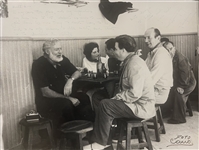 Rare 12" x 16" Ernest Hemingway Signed Photo with long Inscription about Drinking Wine. "I may crave the glass… lure me to it…. that is to swallow the stuff"  to his dear friend Roberto Herrera