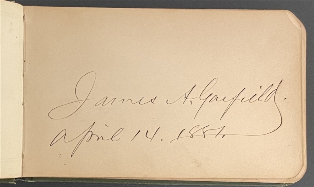 Autograph Album with  James Garfield as President, Chester A. Aurthur as VP,  William T. Sherman, Burnside,Johnston,Alexander H. Stephens, P.T. Barnum and many more!