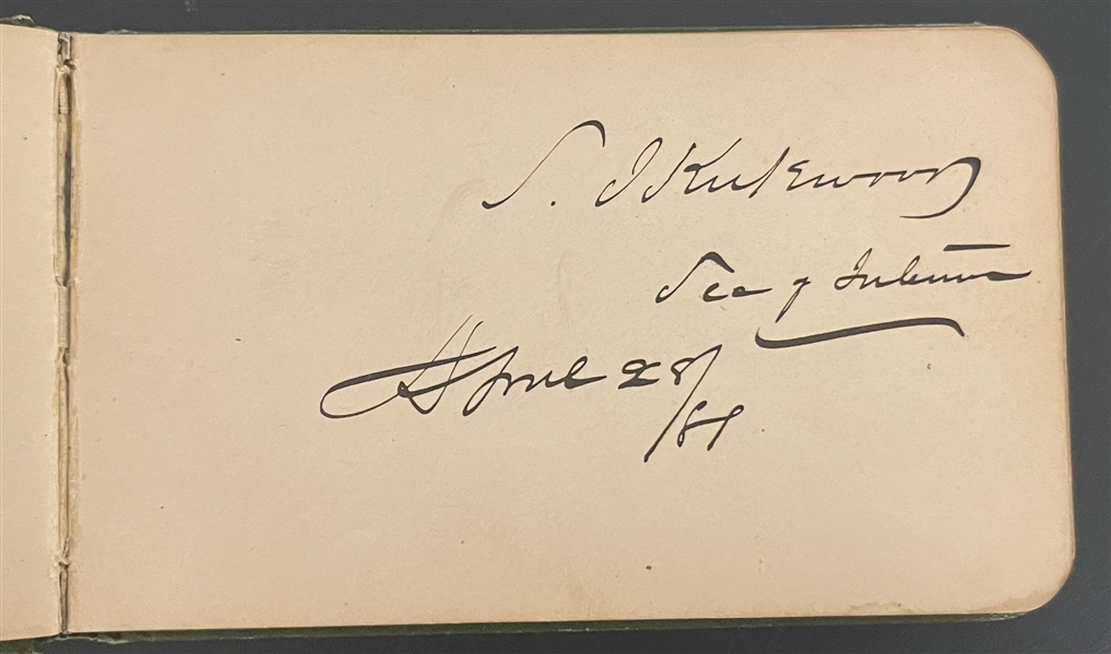 Autograph Album with  James Garfield as President, Chester A. Aurthur as VP,  William T. Sherman, Burnside,Johnston,Alexander H. Stephens, P.T. Barnum and many more!