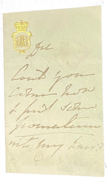 Queen Victoria Signed Note