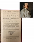 Extremely Rare Ben Franklin Printed: Considerations on Keeping Negroes...Part Second.