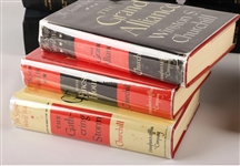 CHURCHILL'S BRILLIANT HISTORY OF THE SECOND WORLD WAR SIGNED BY HIM IN VOLUME VI. In Custom Clam Shelled Cases