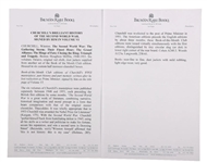 CHURCHILL'S BRILLIANT HISTORY OF THE SECOND WORLD WAR SIGNED BY HIM IN VOLUME VI. In Custom Clam Shelled Cases