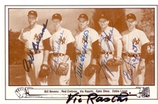 Yankees Spring Training 1948 Signed Photo Postcard