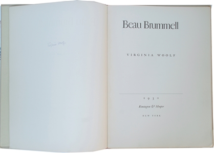1930 Signed Virginia Woolf Beau Brummell - Repair Slipcase