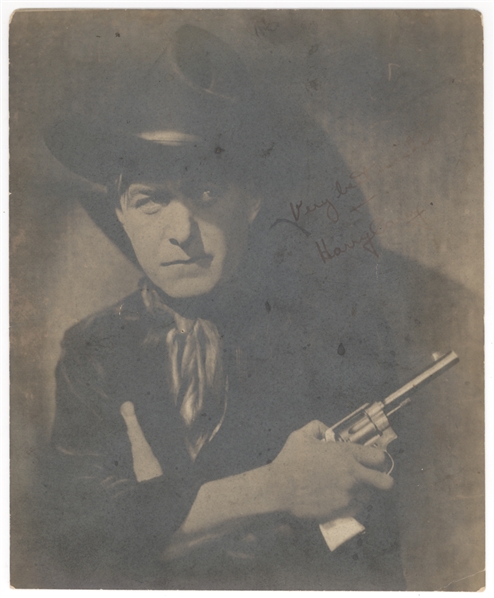 Harry Carey Sepia Photo with Autograph Note