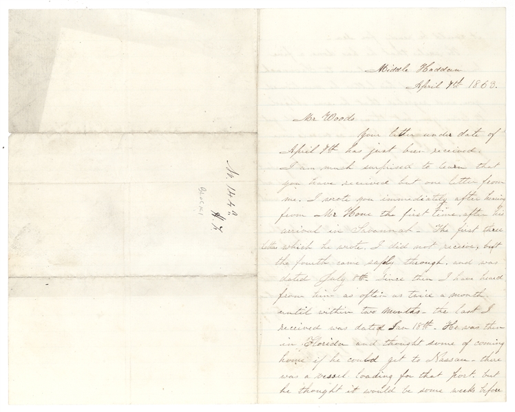Confederate Correspondence via Blockade Runner *Rare*