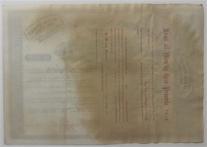Lot of 3 Stock! - 1863 American Express Stock Certificate Signed by Wells and Fargo --- 1869 American Merchants Union Express Company Stock --- 1867 Merchant Union Express Stock