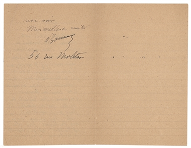 Pierre Bonnard ALS --Artist 