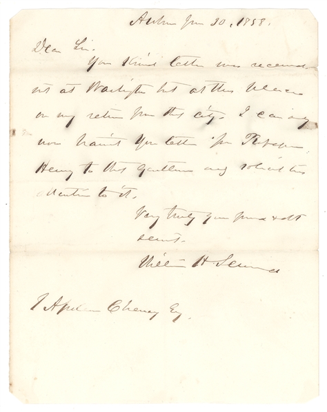 William H. Seward ALS