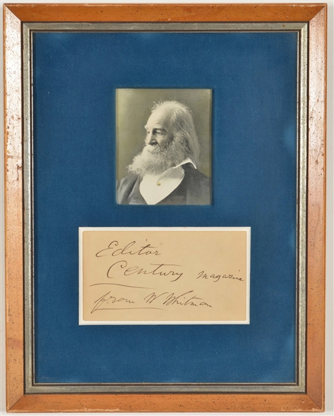 Walt Whitman to the Editor