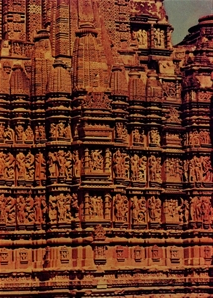 Indira Gandhi Signed Postcard of Khajuraho Temples, India