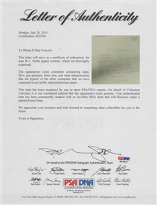 W.C. Fields Signed Contract