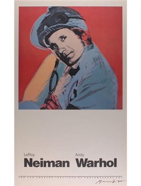 Andy Warhol Signed Lithograph of Willie Shoemaker