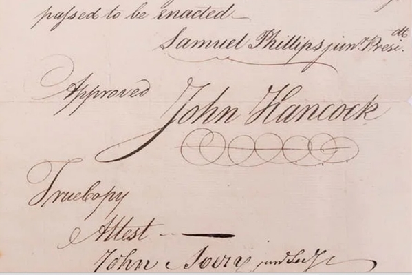 1789 SECY MASS COMMONWEALTH JOHN AVERY COPY OF BOSTON CITIZENS NATURALIZATION