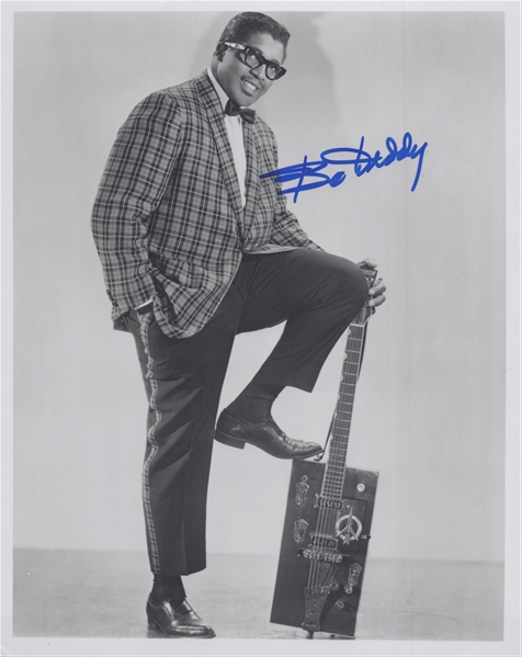 Collection of Nine Signed Publicity Photographs – Music Legends
