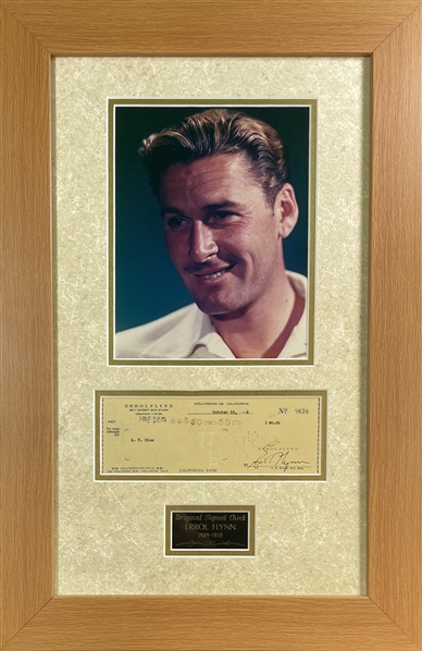 Errol Flynn Signed Check