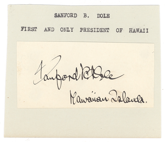 Sanford B. Dole