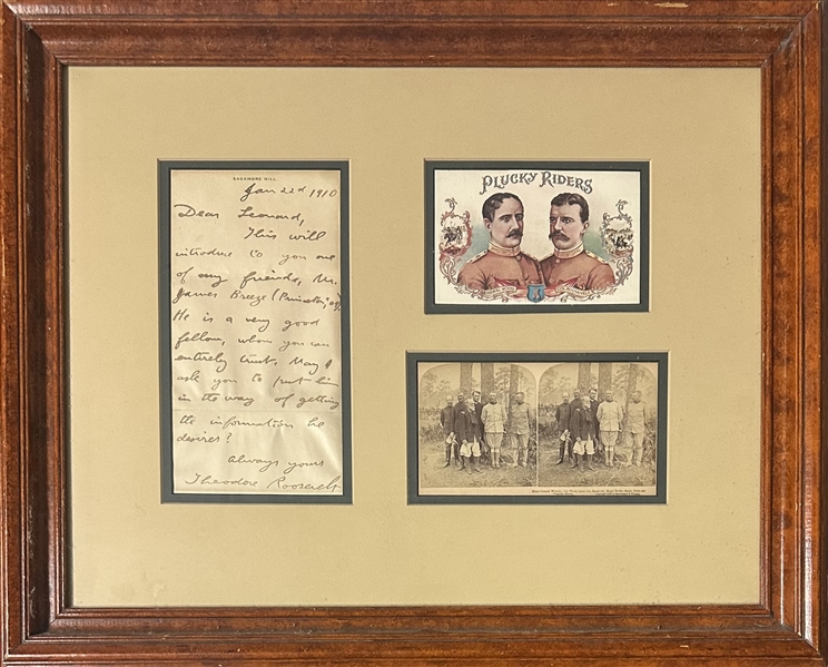Theodore Roosevelt Autograph Letter Signed to General Leonard Wood/ Introducing a Trusted Friend