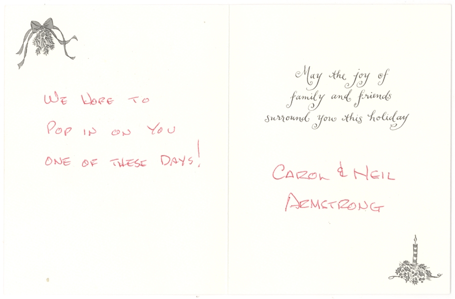 Neil Armstrong Signed Christmas Card & Archive