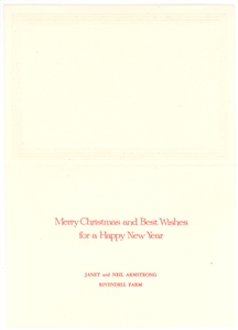 Neil Armstrong Signed Christmas Card & Archive