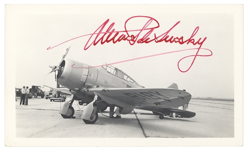 Pioneers of Flight – 1911 Aero Club of New York Signed Invitation, Alexander de Seversky Signed Photographs & 1929 Boeing Hornet Shuttle Pilot Cover